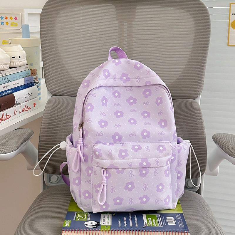 Floral-Embellished Patterned Backpack Kalsten