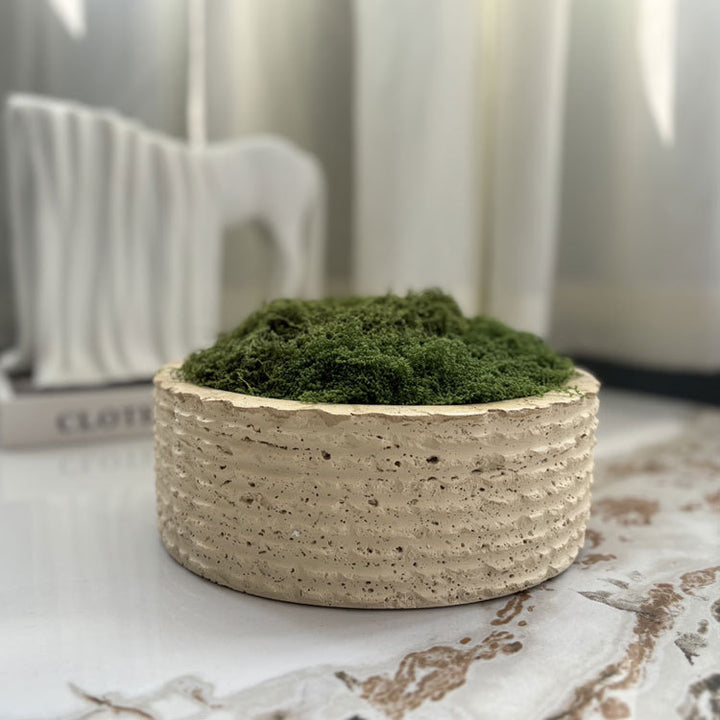 Geometric Decorative Green Plant Tray