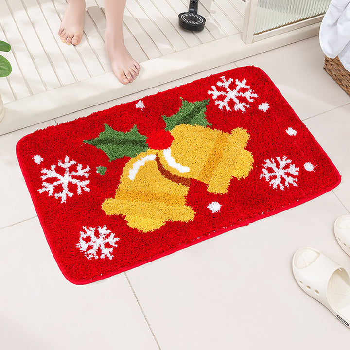 Festive Gingerbread House-Themed Kalsten Bath Mat