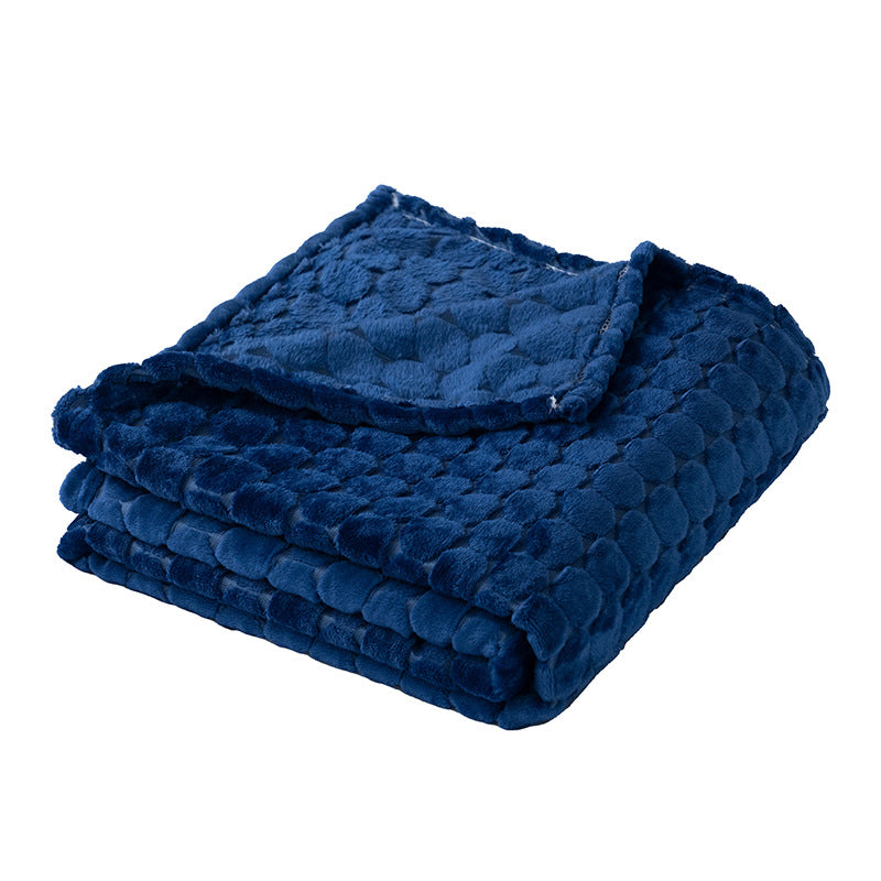 Ladies Soft and Luxurious Plush Blanket with Detailed Rib Structure Kalsten