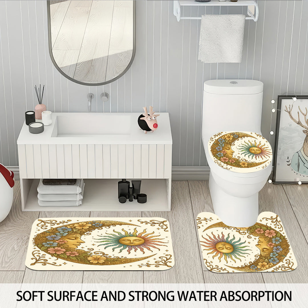 Celestial-Themed Four-Piece Bathroom Décor Set Kalsten