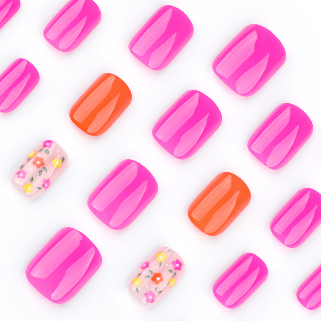 Artful Nail Art with Lively Floral Accents Kalsten