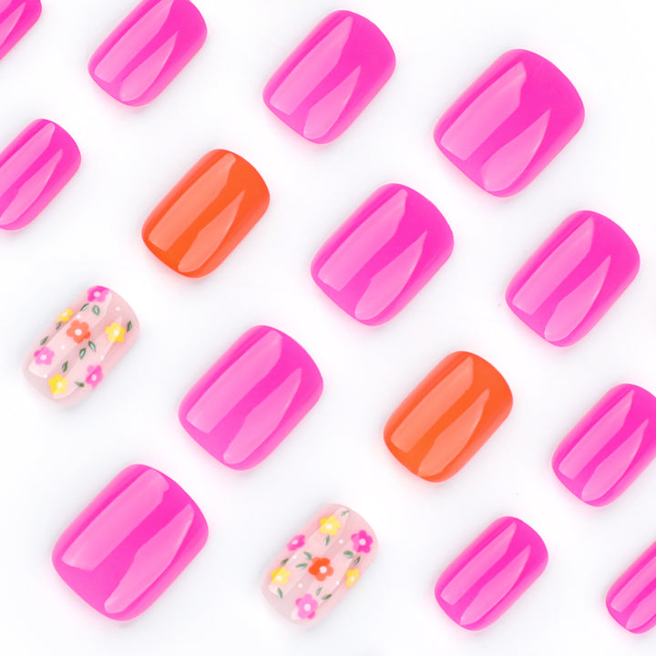 Artful Nail Art with Lively Floral Accents Kalsten