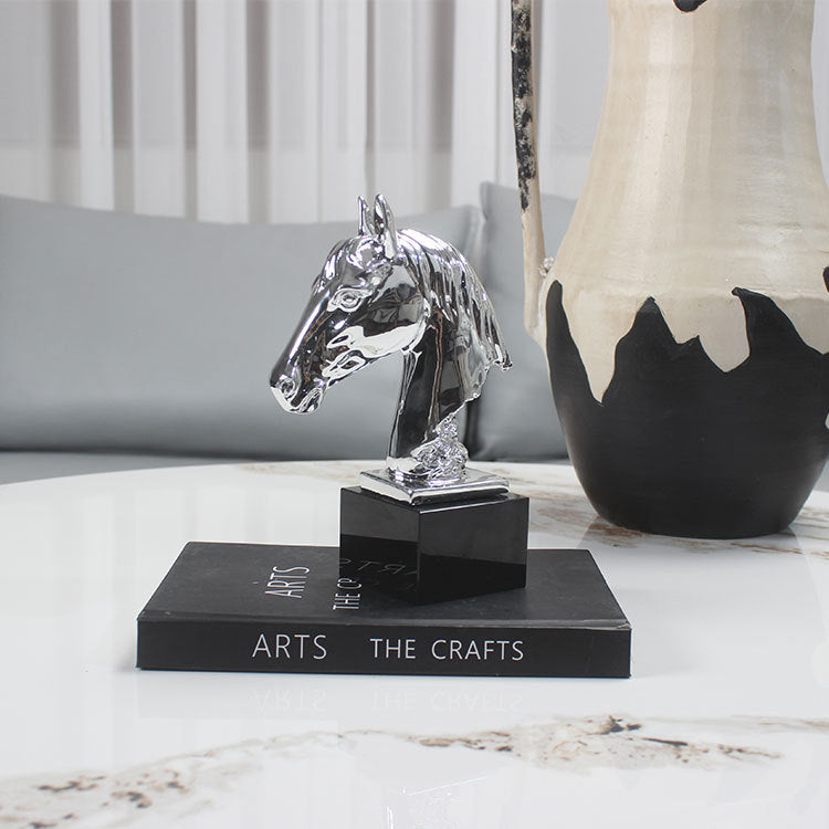Majestic Horse Head Decorative Sculpture