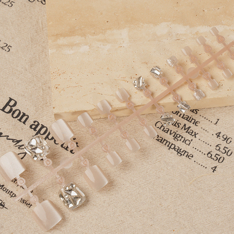 Elegant Rhinestone Press-On Nail Art Set
