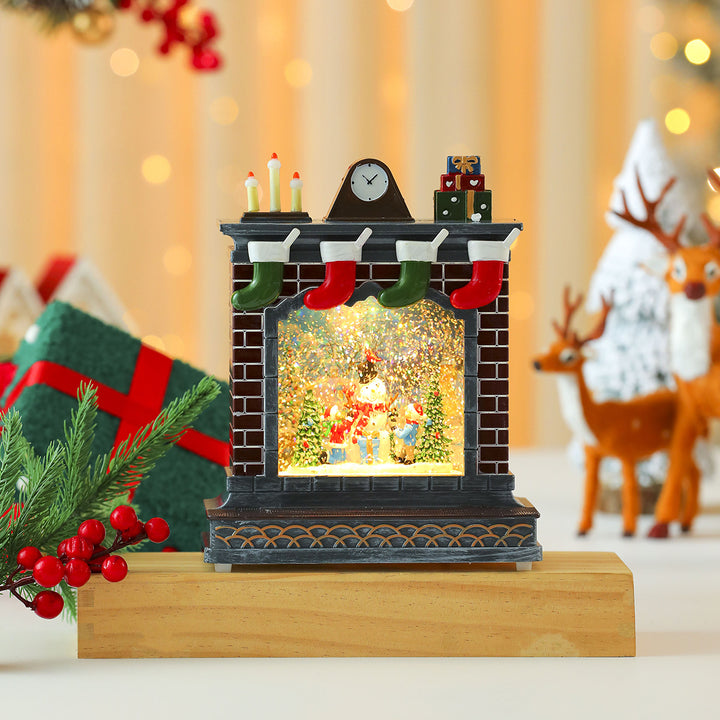 LED Illuminated Christmas Fireplace Decoration Kalsten