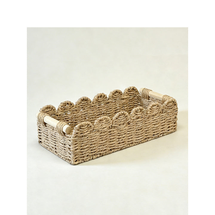 Decorative storage basket with ergonomic handles Kalsten