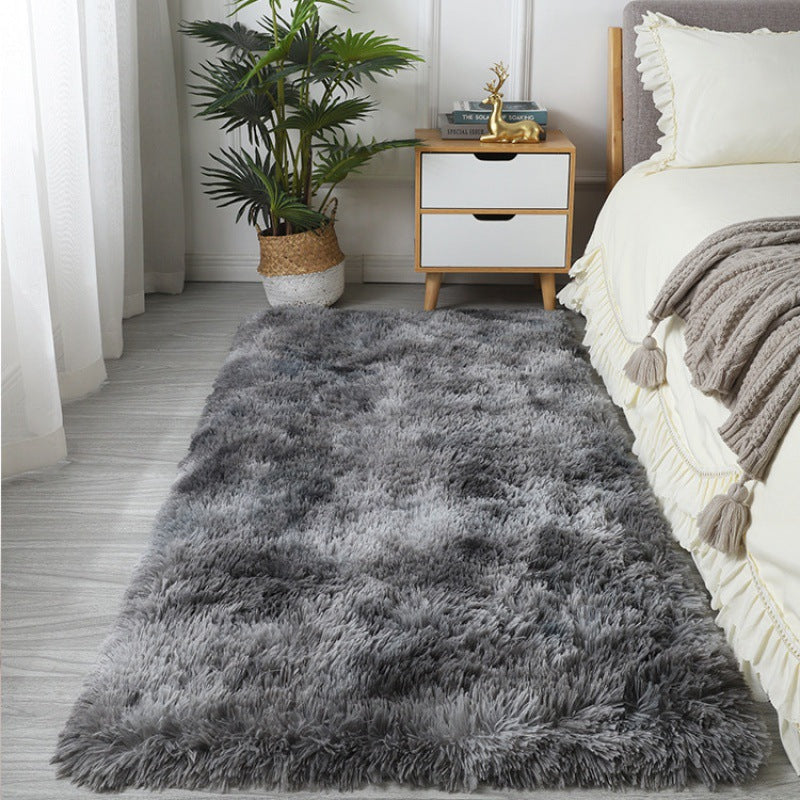 Plush Long-Pile Shag Area Runner Rug With Anti-Slip Backing And Faux Sheepskin Texture