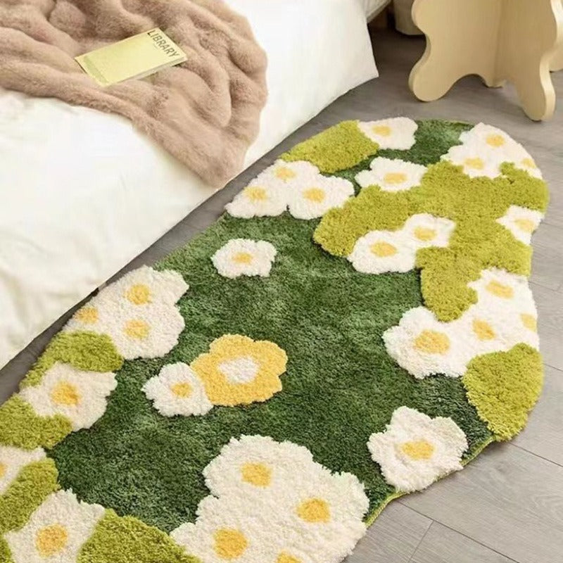 Floral Patterned Bathroom Mat