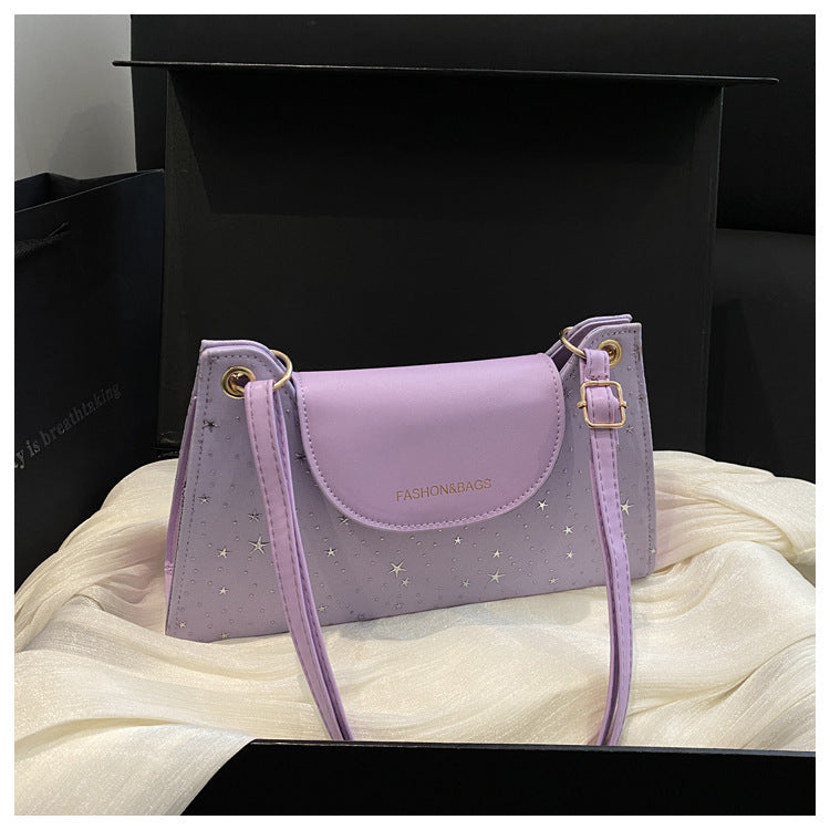 Elegant Star-Embellished Crossbody Handbag