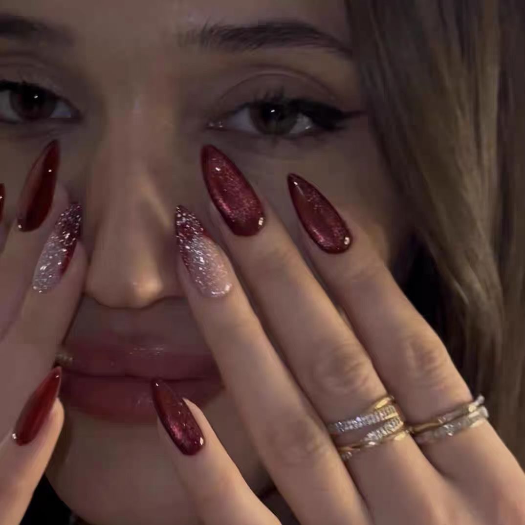 Glittery Stiletto Nail Art Set
