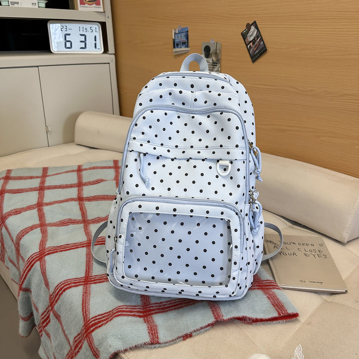 Cute Polka Dot Patterned Backpack