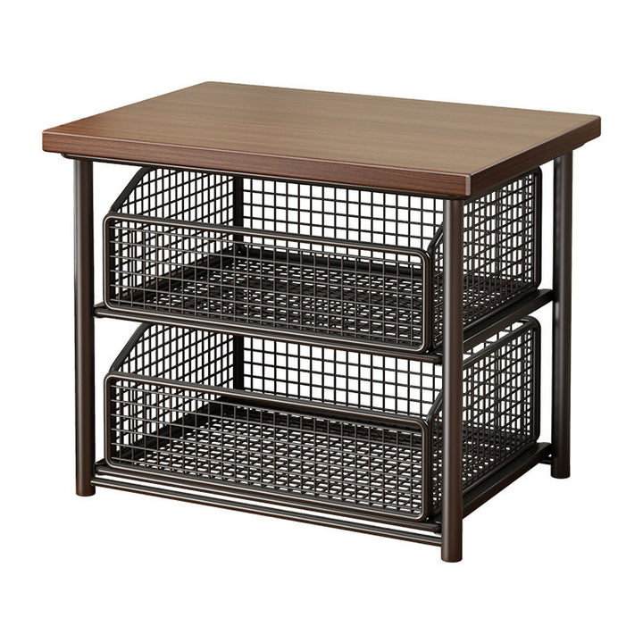Countertop Espresso Machine Stand with Pull-Out Wire Basket Organizer