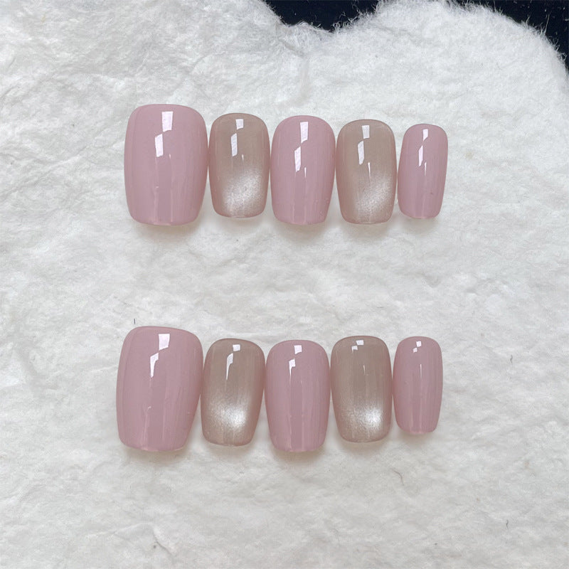 Premium Glossy Natural Press-On Nail Set Kalsten