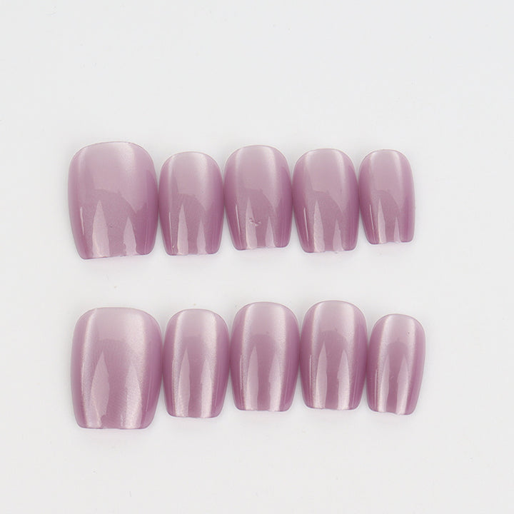 Elegant Glossy Square Press-On Nails