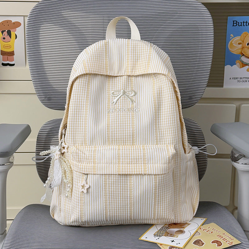 Adorable Striped Graphic Backpack Kalsten