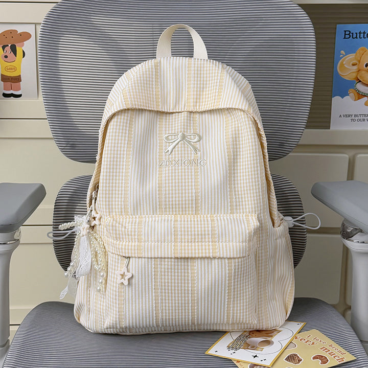 Adorable Striped Graphic Backpack Kalsten