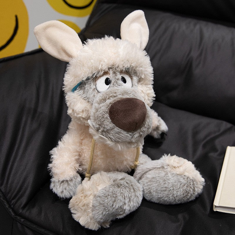 Plush Raccoon Soft Fur Sitting Stuffed Animal with Embroidered Face and Fluffy Tail Kalsten