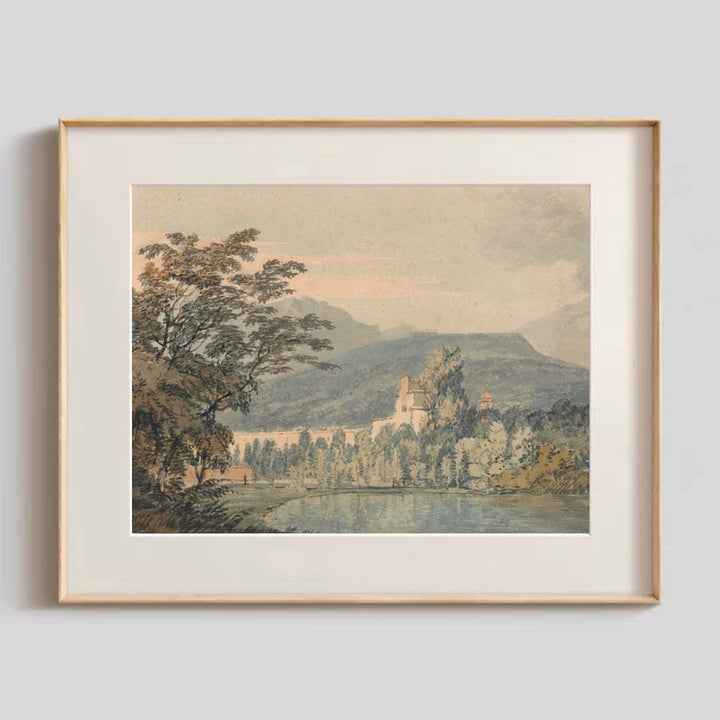 Framed Picturesque Waterfall Artwork