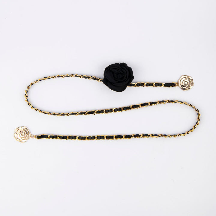 Fashionable chain belt with rose details Kalsten