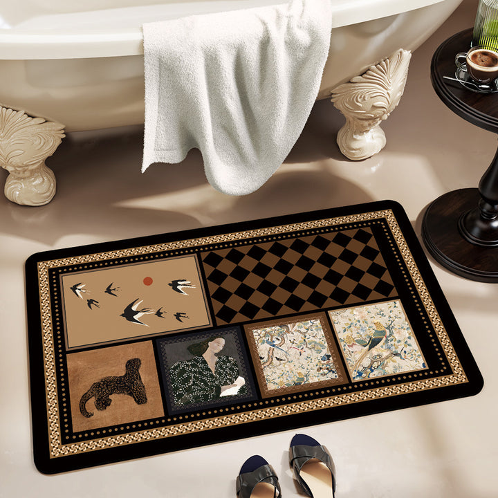 Soft Plush Abstract Bath Mat