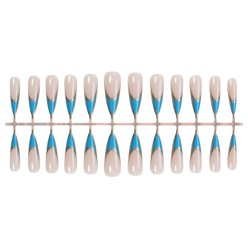 Creative Press-On Nail Set with Elegant Artistic Designs kalsten