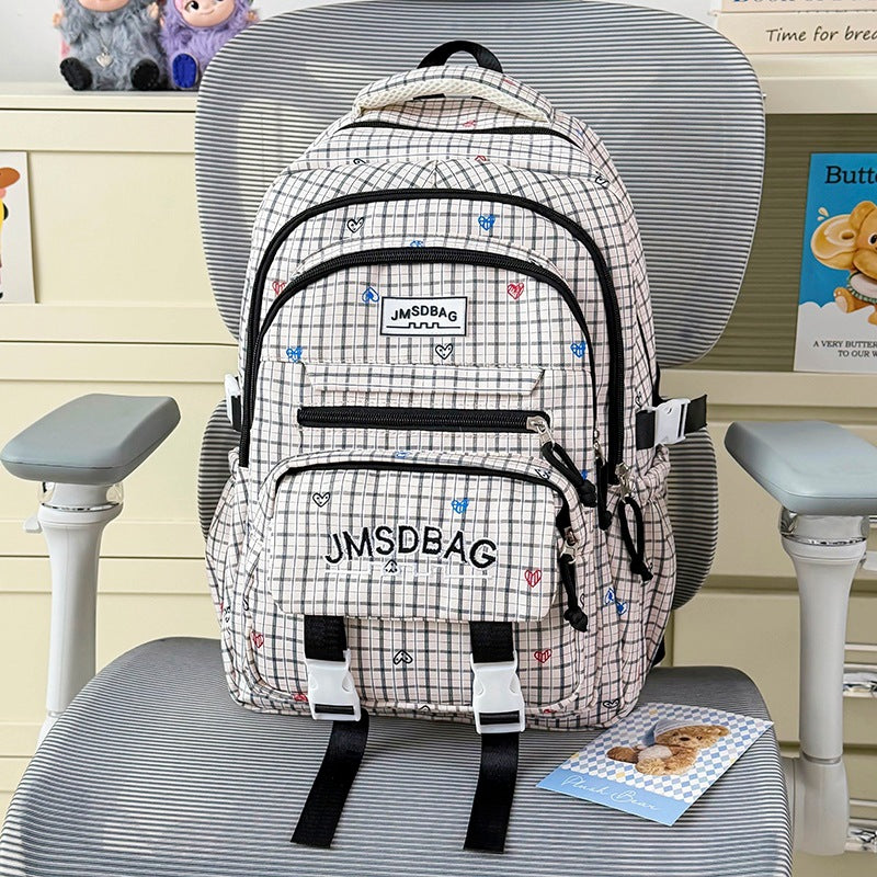 Cute Heart-Embellished Casual Backpack Kalsten