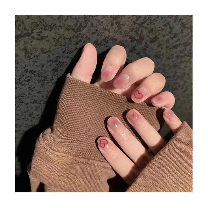Heart Accent Gel Nail Art