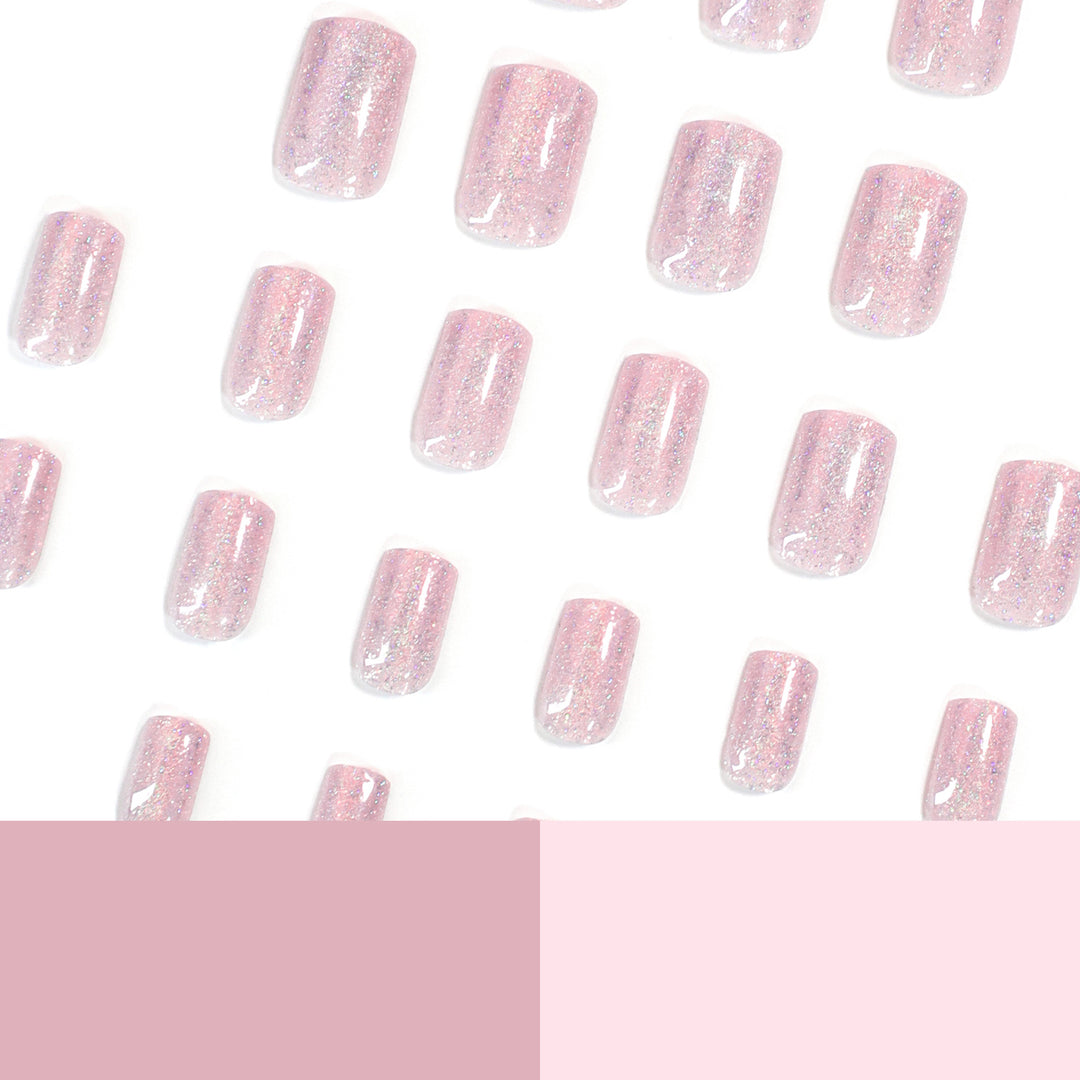 Elegant Nail Art with Glitter and Ombre Effect Kalsten