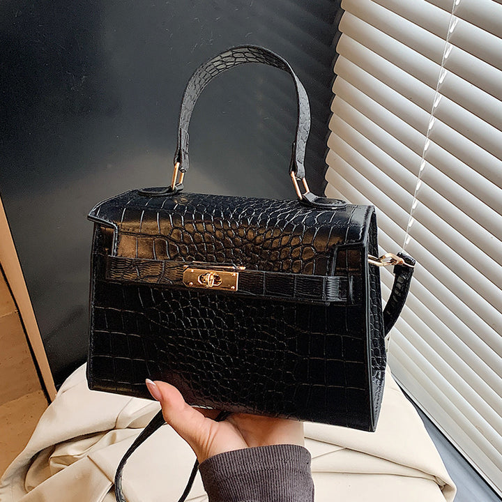 Luxurious Crocodile Embossed Handbag