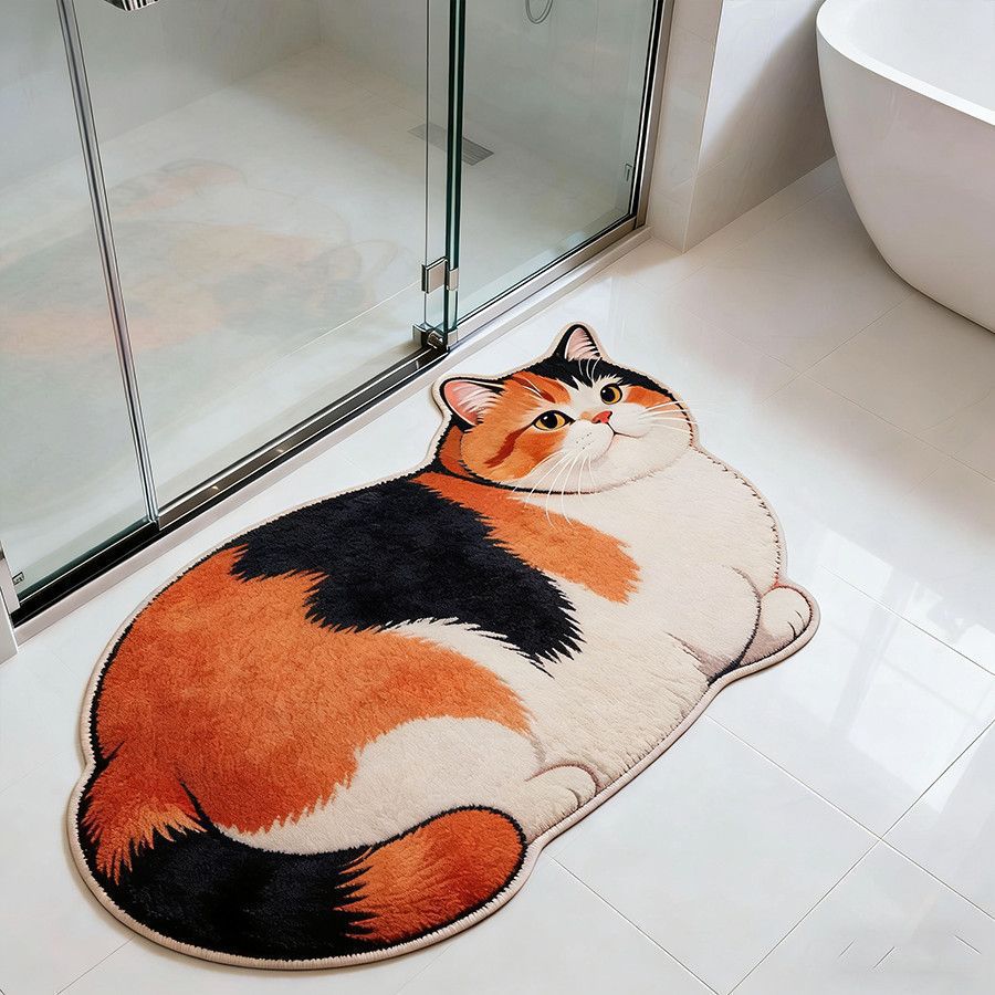 Cat-Shaped Bath Mat Kalsten