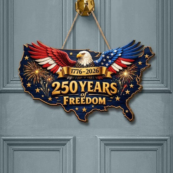 Unisex nan patriotic anniversary commemorative circular resin wall plaque with high-relief eagle Liberty Bell and Statue of Liberty personalization Kalsten