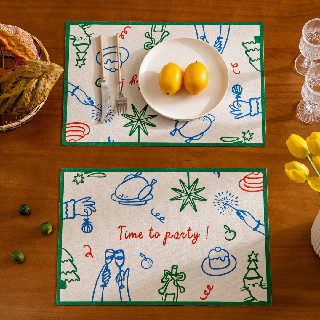 Children's Learning Placemat with Alphabet Print and Wipeable Surface Kalsten