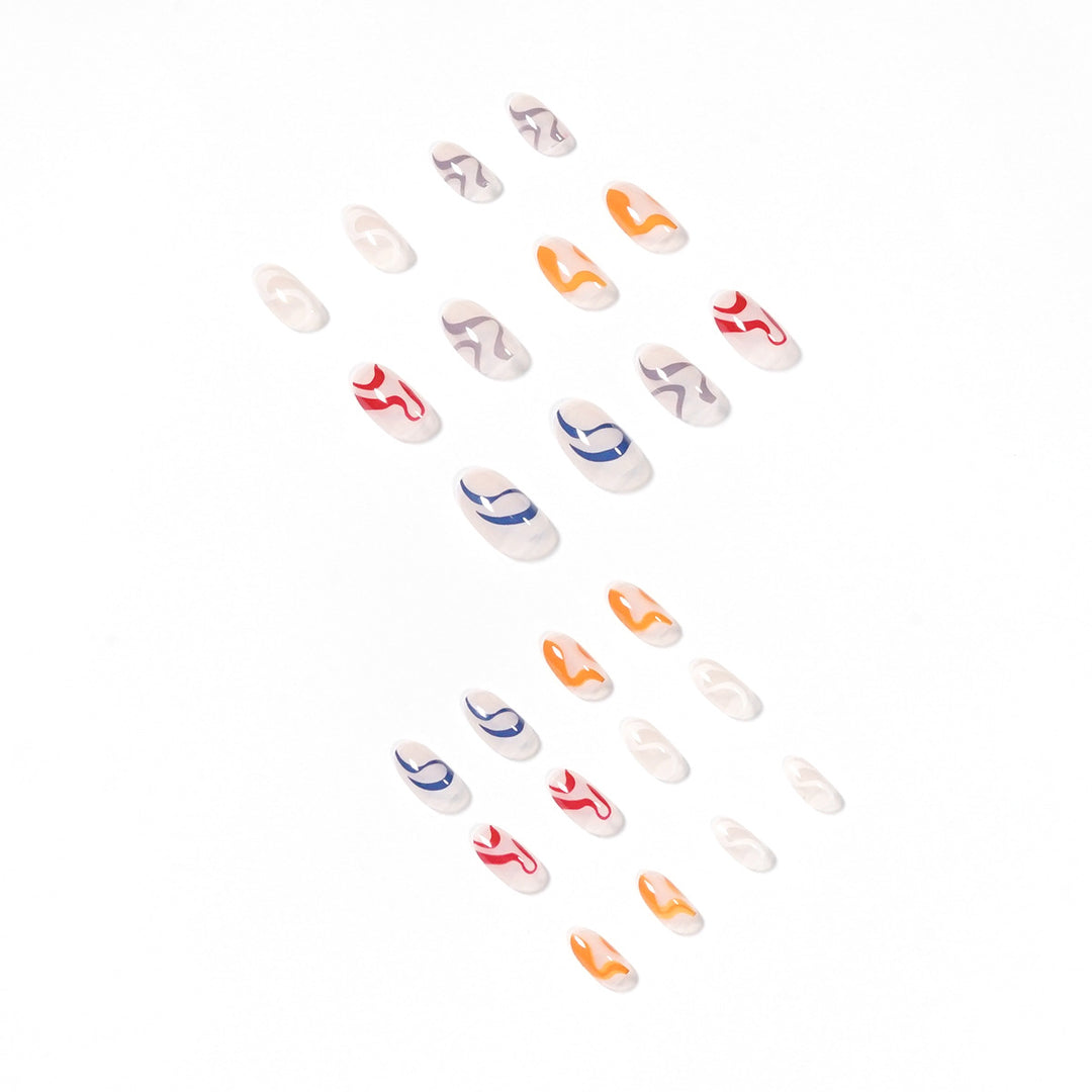 Artistic Nail Art with Abstract Designs Kalsten