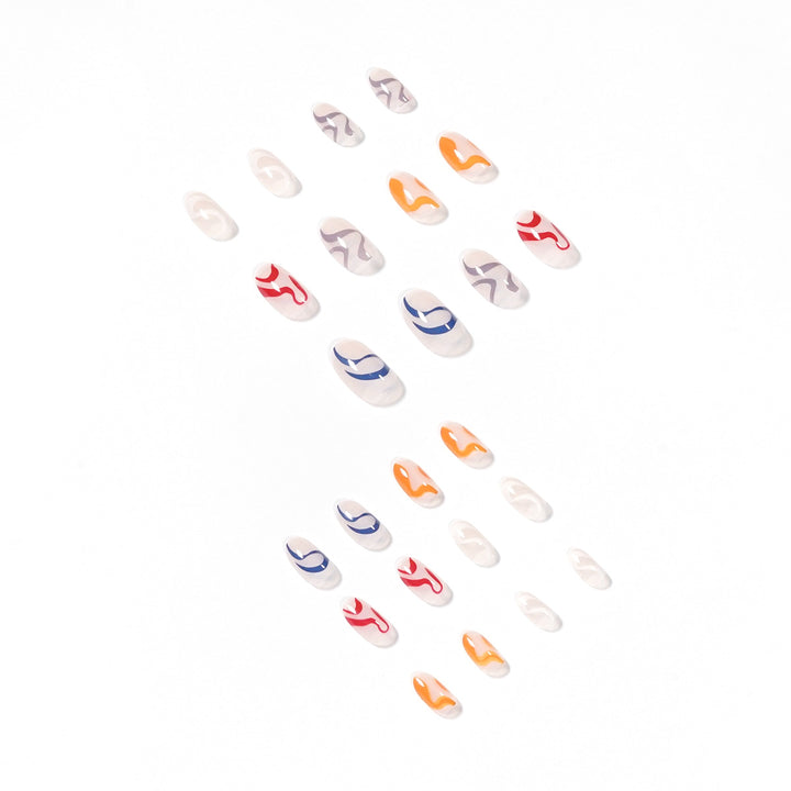 Artistic Nail Art with Abstract Designs Kalsten