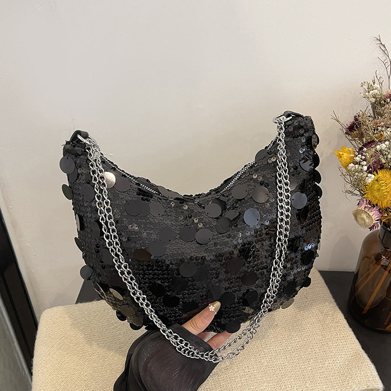 Sequin-Embellished Evening Handbag