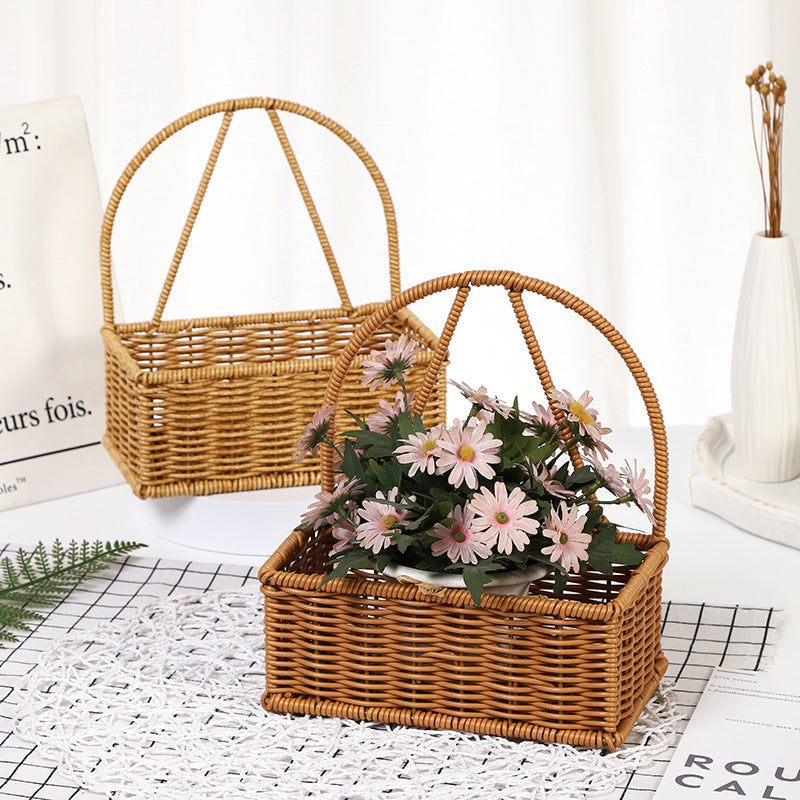 Handwoven Round Storage Basket Kalsten
