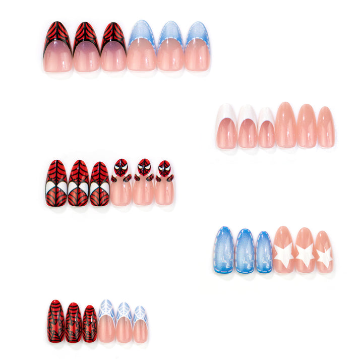 Superhero-Inspired Press-On Nail Art