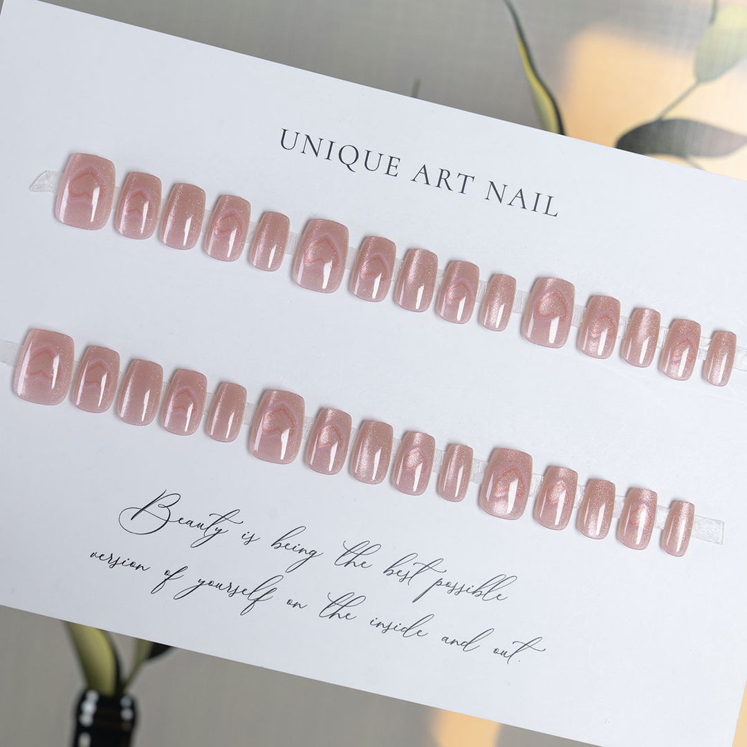 Heart-Designed Press-On Nails