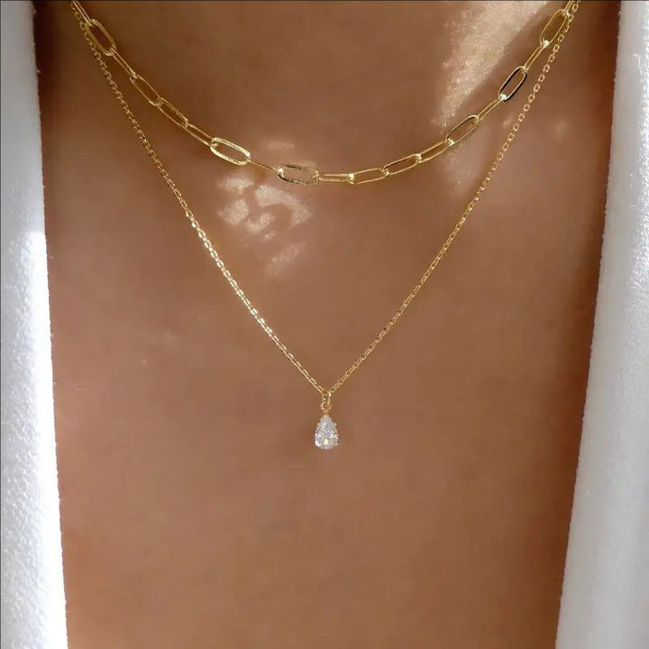 Layered Link Chain Necklace Kalsten