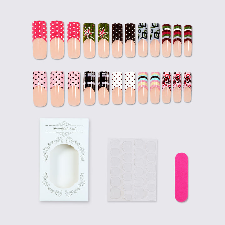 Nail art set with creative patterns and seasonal accents Kalsten