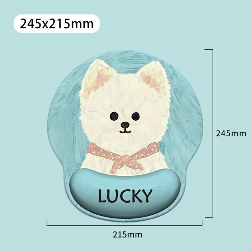 Cute Dog-Themed Ergonomic Desk Mouse Pad