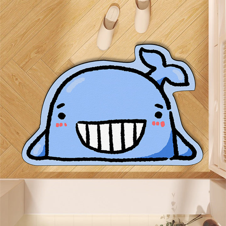Whale-Shaped Decorative Area Mat