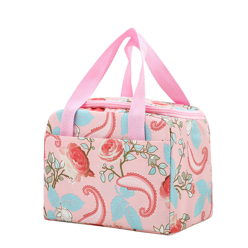 Insulated Floral Patterned Lunch Organizer