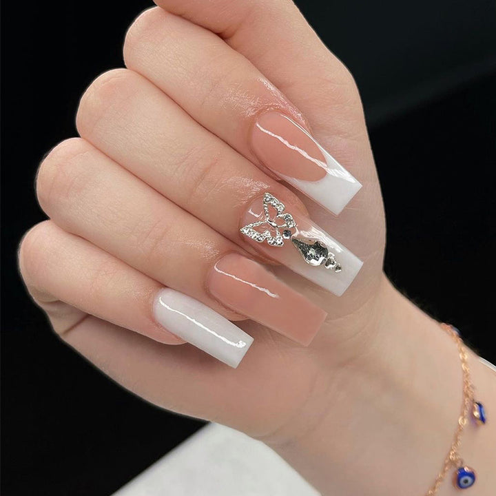 Elegant artificial nails with butterfly accents Kalsten