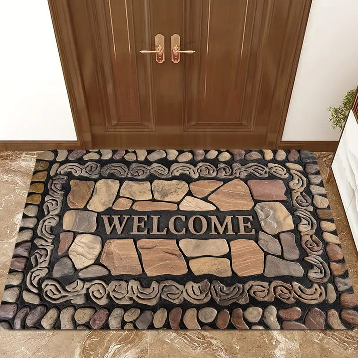 Cute Cartoon Cat Welcome Mat