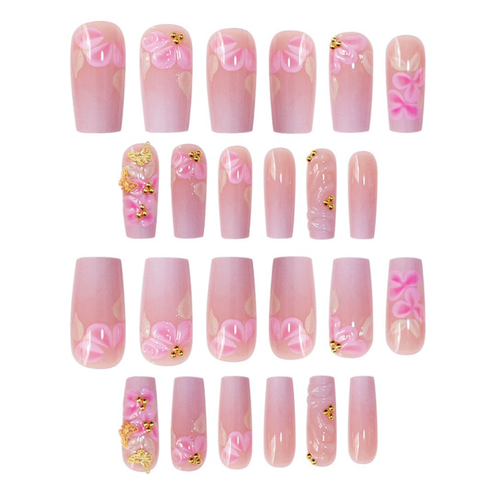 3D Floral Design Press-On Nail Set Kalsten