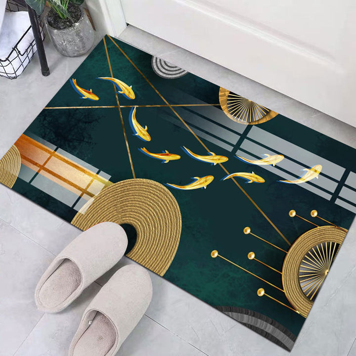 Artistic Fish-Themed Entry Mat