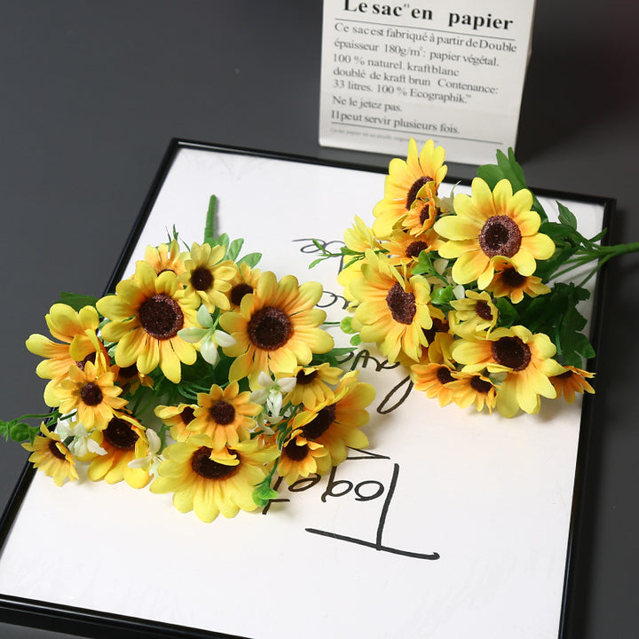 Decorative Faux Sunflower Bouquet for Home Display