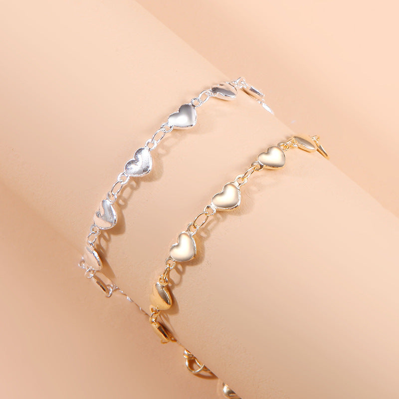 Heart-Inspired Chain Anklet Kalsten